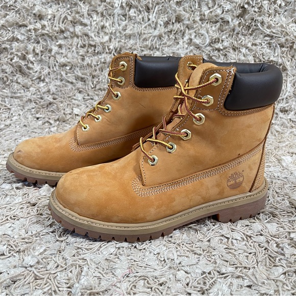 Timberland tan 6" wheat boot leather & gum sole work boots hikers BTS grunge - Picture 3 of 12